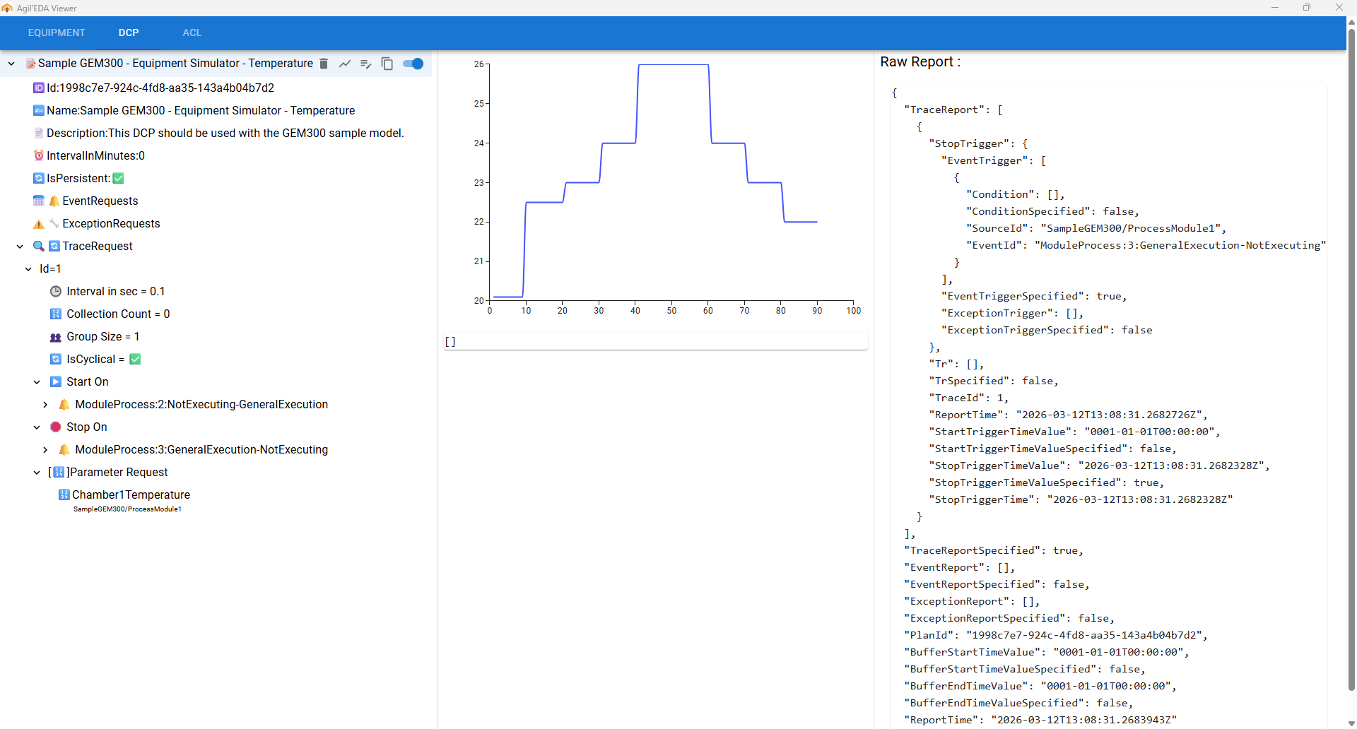 Screenshot of the integrated graphical client included with the product, demonstrating Agil'EDA's practical usage and key functionalities