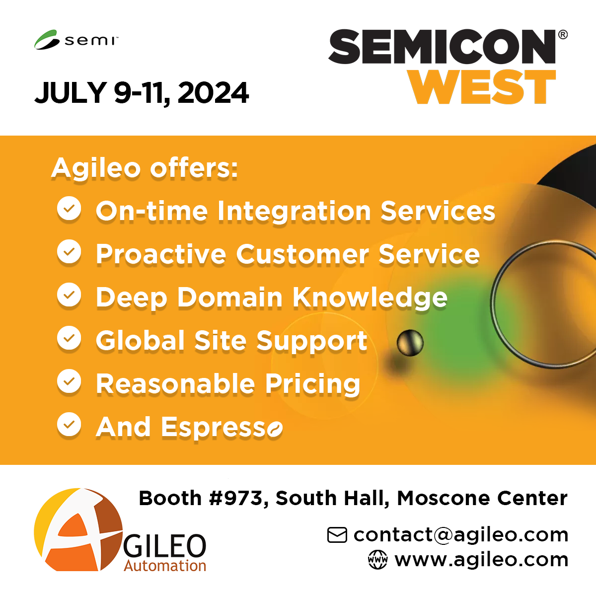 Exhibitor at SEMICON West 2024 Agileo Automation